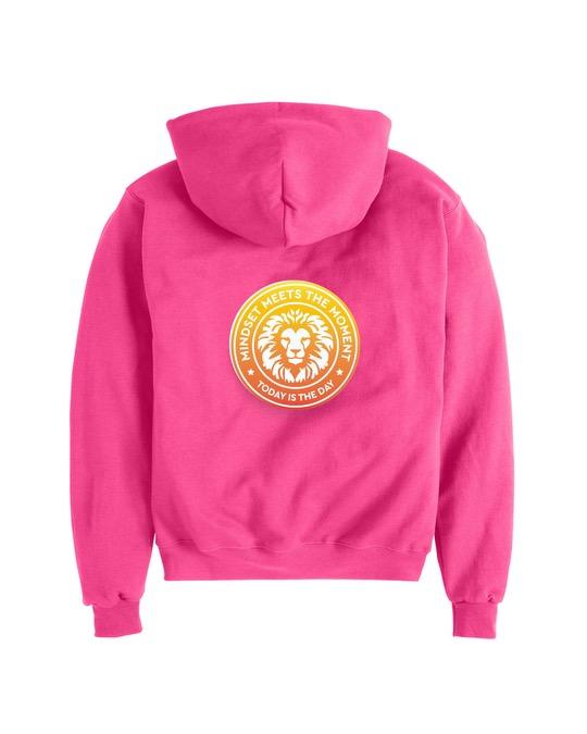 Pink back logo hoodie